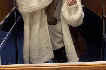 Hooded Open Front Cardigan