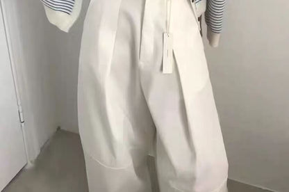 Striped Sleeveless Scoop Neck Knit Top and Button-Up Cardigan Set