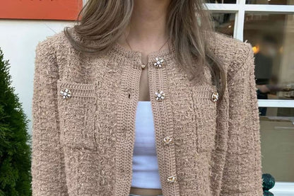 Crop Crewneck Cardigan