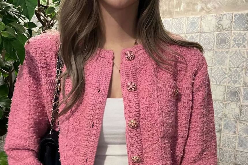 Crop Crewneck Cardigan