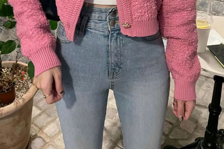 Crop Crewneck Cardigan