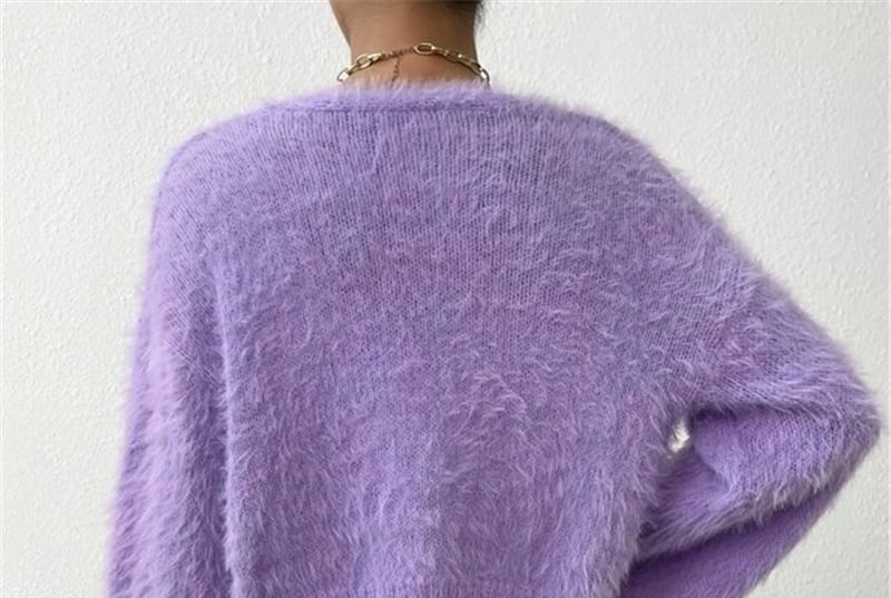 Fluffy Open Front Crop Cardigan