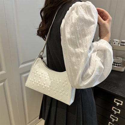 Faux Leather Textured Shoulder Bag
