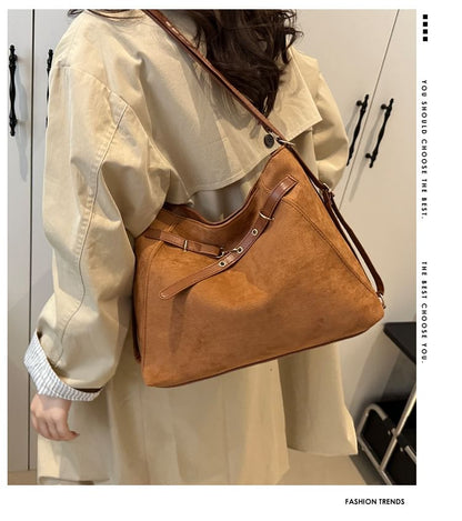 Faux Leather Two Tone Shoulder Bag