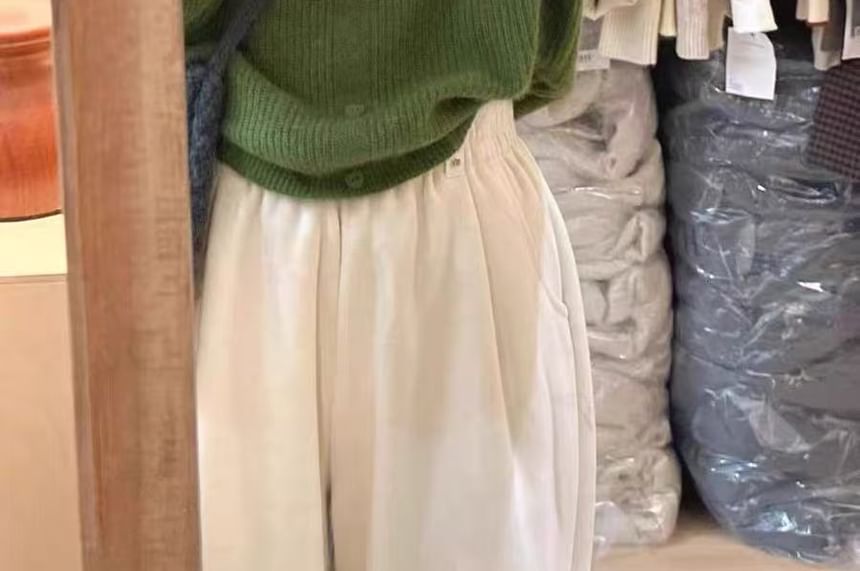 Two-Tone Mock Two-Piece Long-Sleeve Knit Pullover
