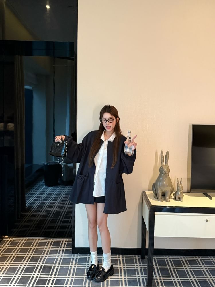 Lace-Trimmed Sleeved Blouse or Trench Coat