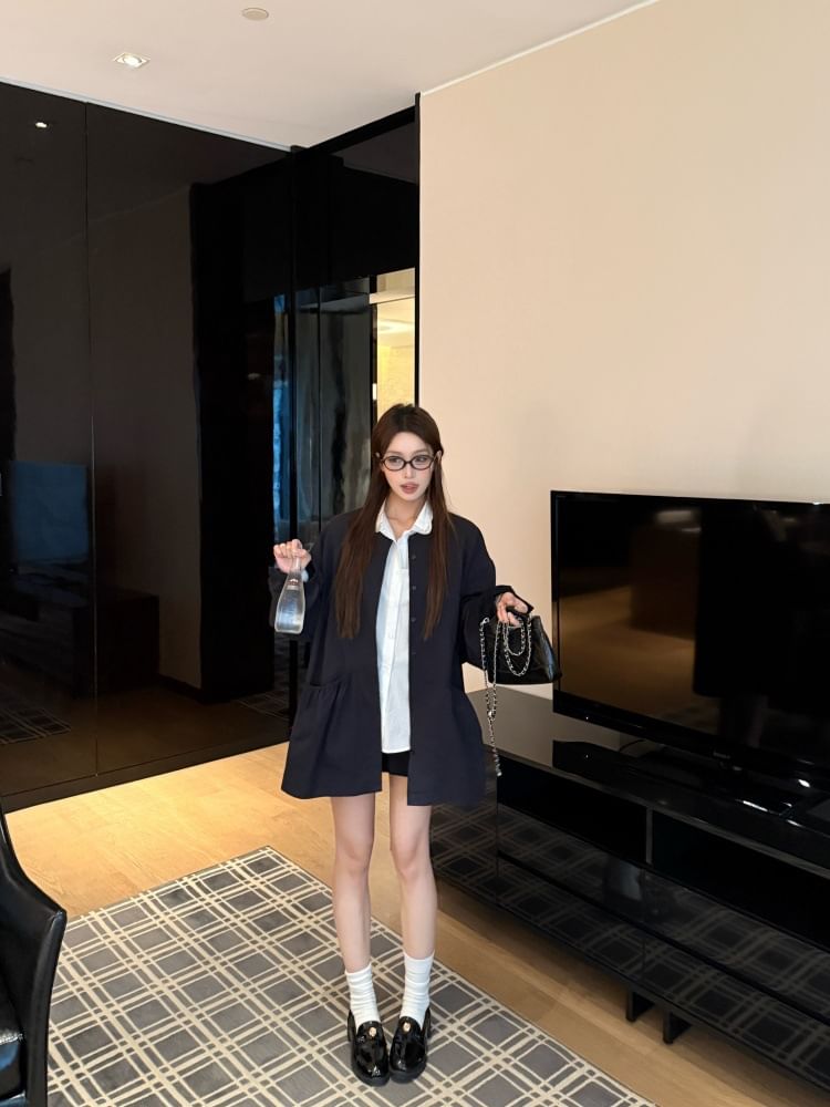 Lace-Trimmed Sleeved Blouse or Trench Coat