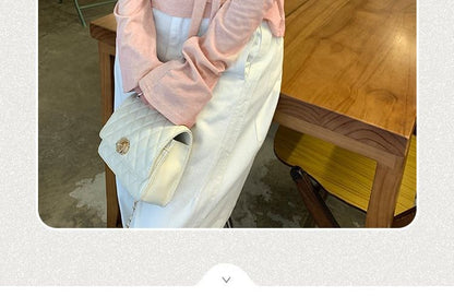Off-Shoulder Solid Tee with Long Sleeves