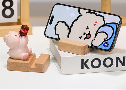 Animal Resin Wooden Desktop Phone Stand (Various Designs)