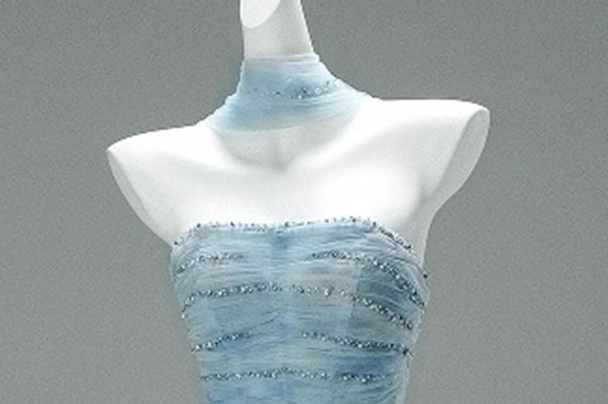 Tie Dye Beaded Ruched Mesh A-Line Tube Evening Gown