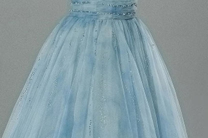 Tie Dye Beaded Ruched Mesh A-Line Tube Evening Gown