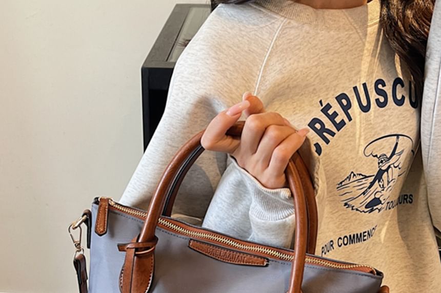 Nylon Top Handle Shoulder Bag