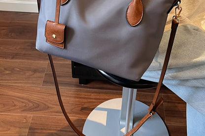 Nylon Top Handle Shoulder Bag