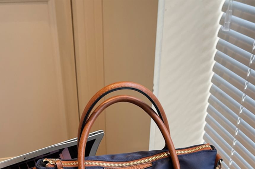 Nylon Top Handle Shoulder Bag