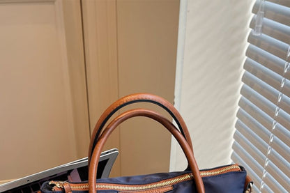 Nylon Top Handle Shoulder Bag