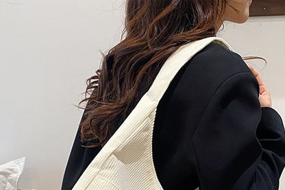 Ribbed Corduroy Shoulder Bag