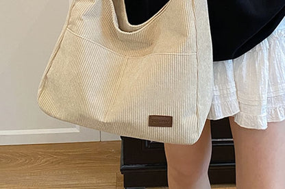 Ribbed Corduroy Shoulder Bag