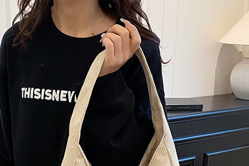 Ribbed Corduroy Shoulder Bag