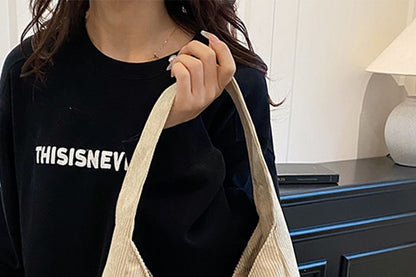 Ribbed Corduroy Shoulder Bag