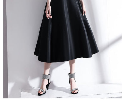Strapless Plain Bow Detail Midi Cocktail Dress