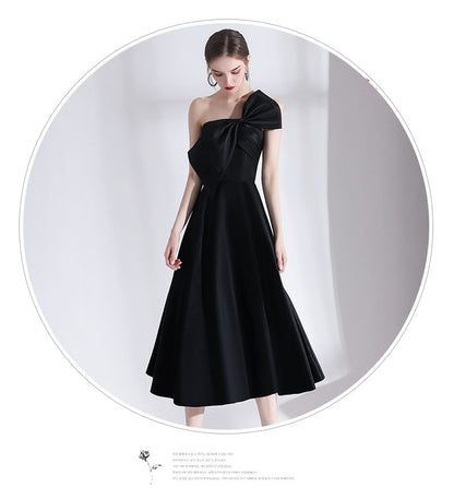Strapless Plain Bow Detail Midi Cocktail Dress