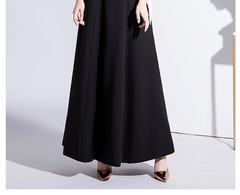Off Shoulder Two Tone A-Line Evening Gown