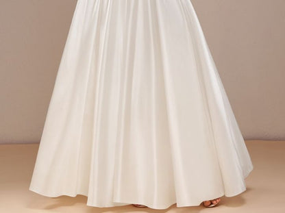 Spaghetti Strap V-Neck Plain Evening Gown