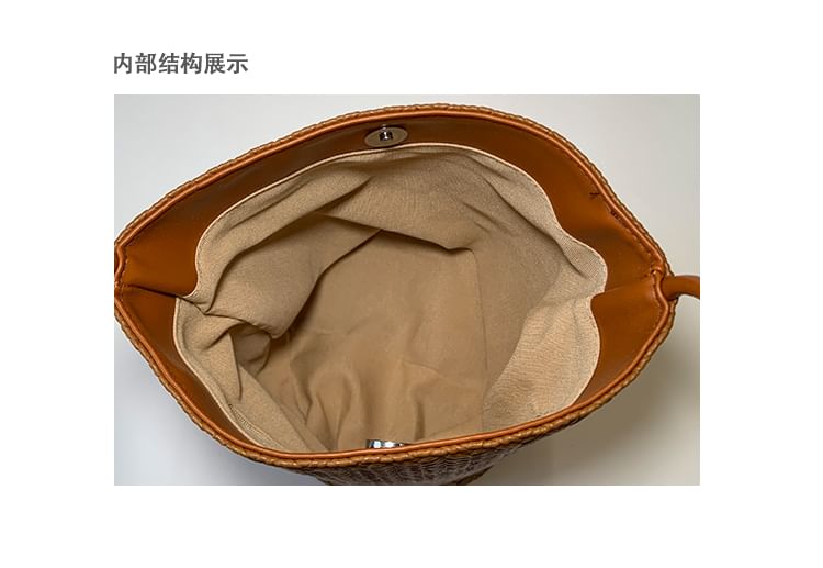 Woven Bucket Shoulder Bag