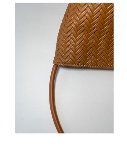 Woven Bucket Shoulder Bag