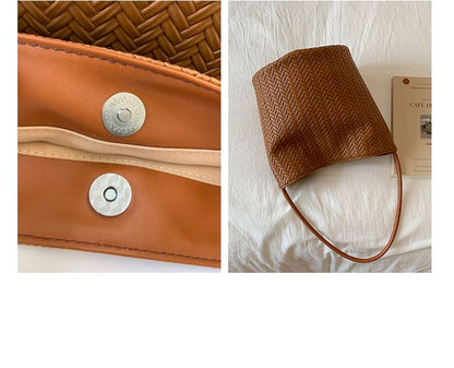 Woven Bucket Shoulder Bag