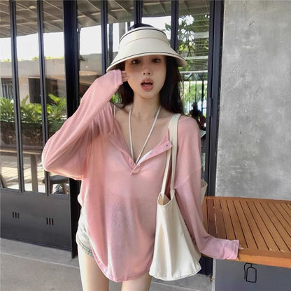 Classic Henley Tee with Long Sleeves