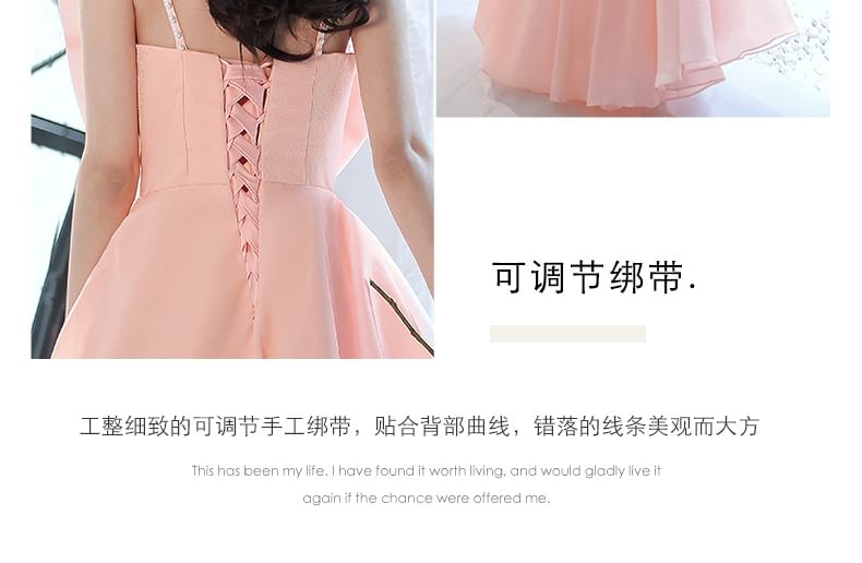 Sleeveless Bow Front Plain A-Line Evening Gown