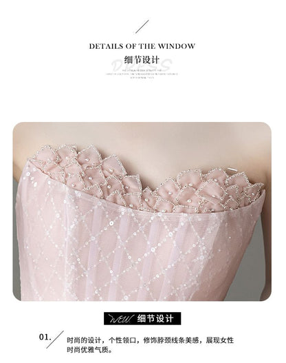 A-Line Gown Evening Lace Strapless