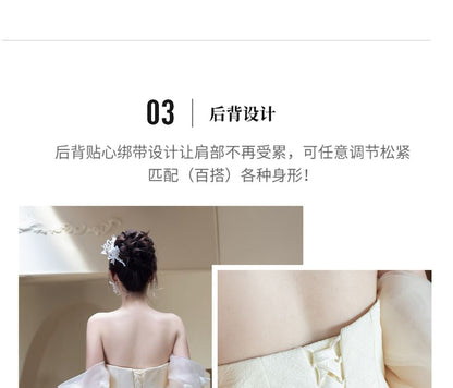 Overlay Strapless Evening Sheer Gown A-Line