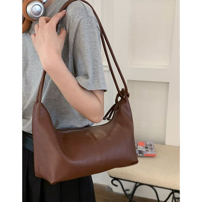 Canvas Plain Shoulder Bag