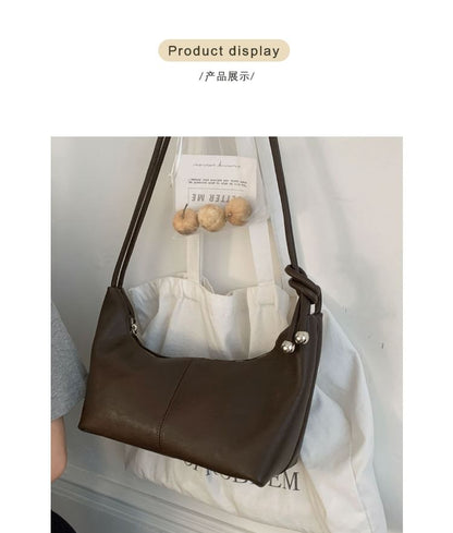Canvas Plain Shoulder Bag