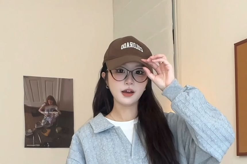 Two-Tone Collared Pullover with Mock Layered Look