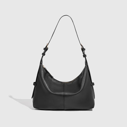 Faux Leather Plain Hobo Bag