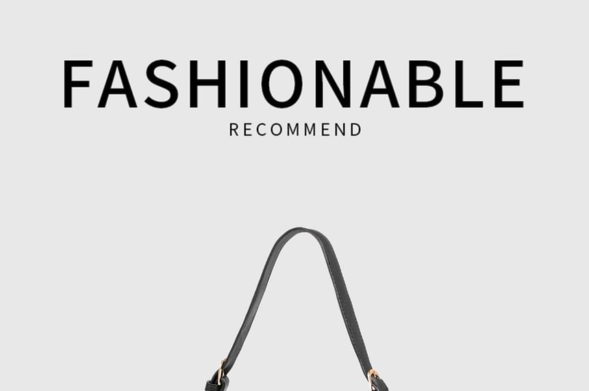 Faux Leather Plain Hobo Bag