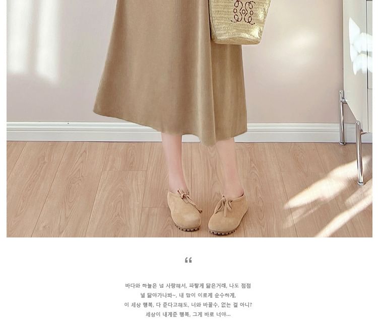 Maternity Solid Long-Sleeve Blouse & Sleeveless Midi A-Line Dress Set