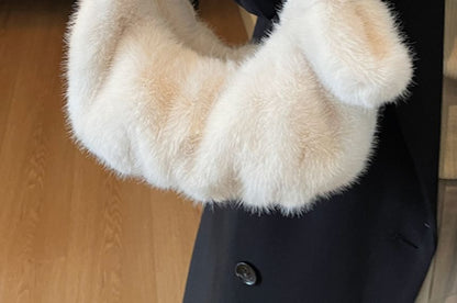 Plain Fluffy Shoulder Bag