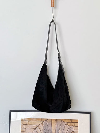 Faux Suede Shoulder Bag