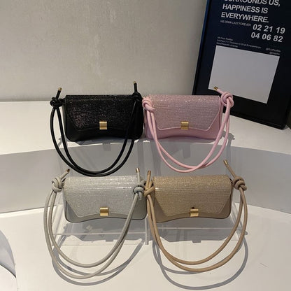 Glitter Flap Crossbody Shoulder Bag