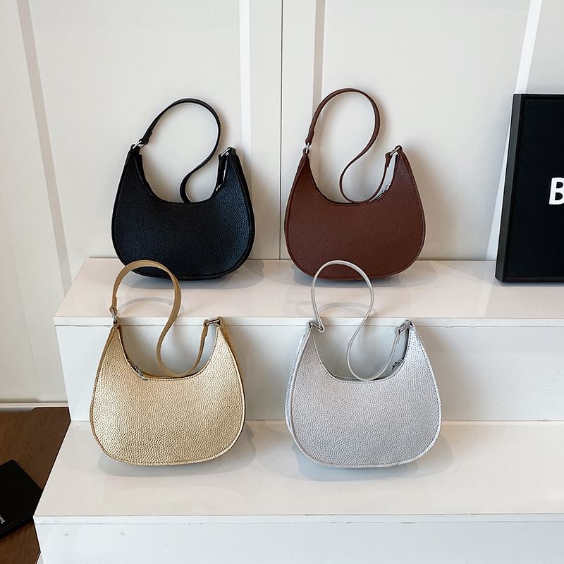 Faux Leather Shoulder Bag
