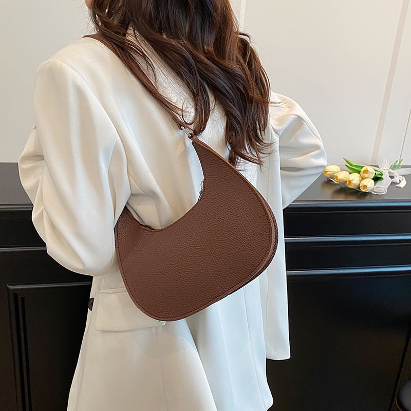 Faux Leather Shoulder Bag