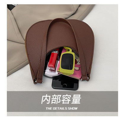 Faux Leather Shoulder Bag