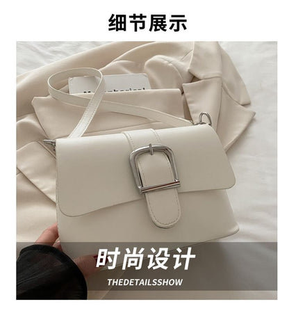 Buckled Flap Shoulder Bag