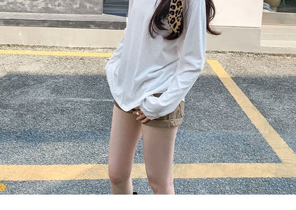 Simple V Neckline Long Sleeve Basic Blouse