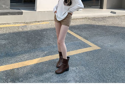 Simple V Neckline Long Sleeve Basic Blouse