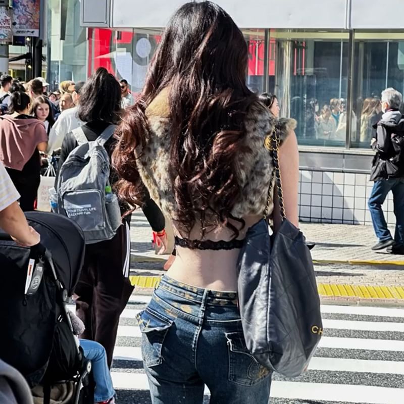 Leopard Faux Fur Vest